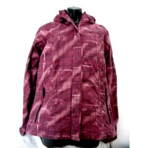 WOMENS Columbia Purple Spring Fall Jacket Hooded Coat, Size M, go by measurement